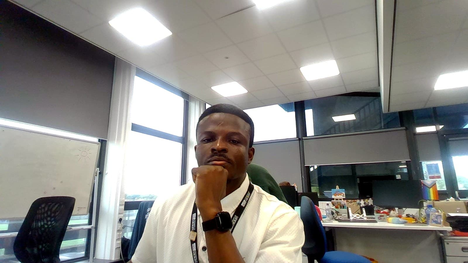 Sam Oluwadare at a professional event