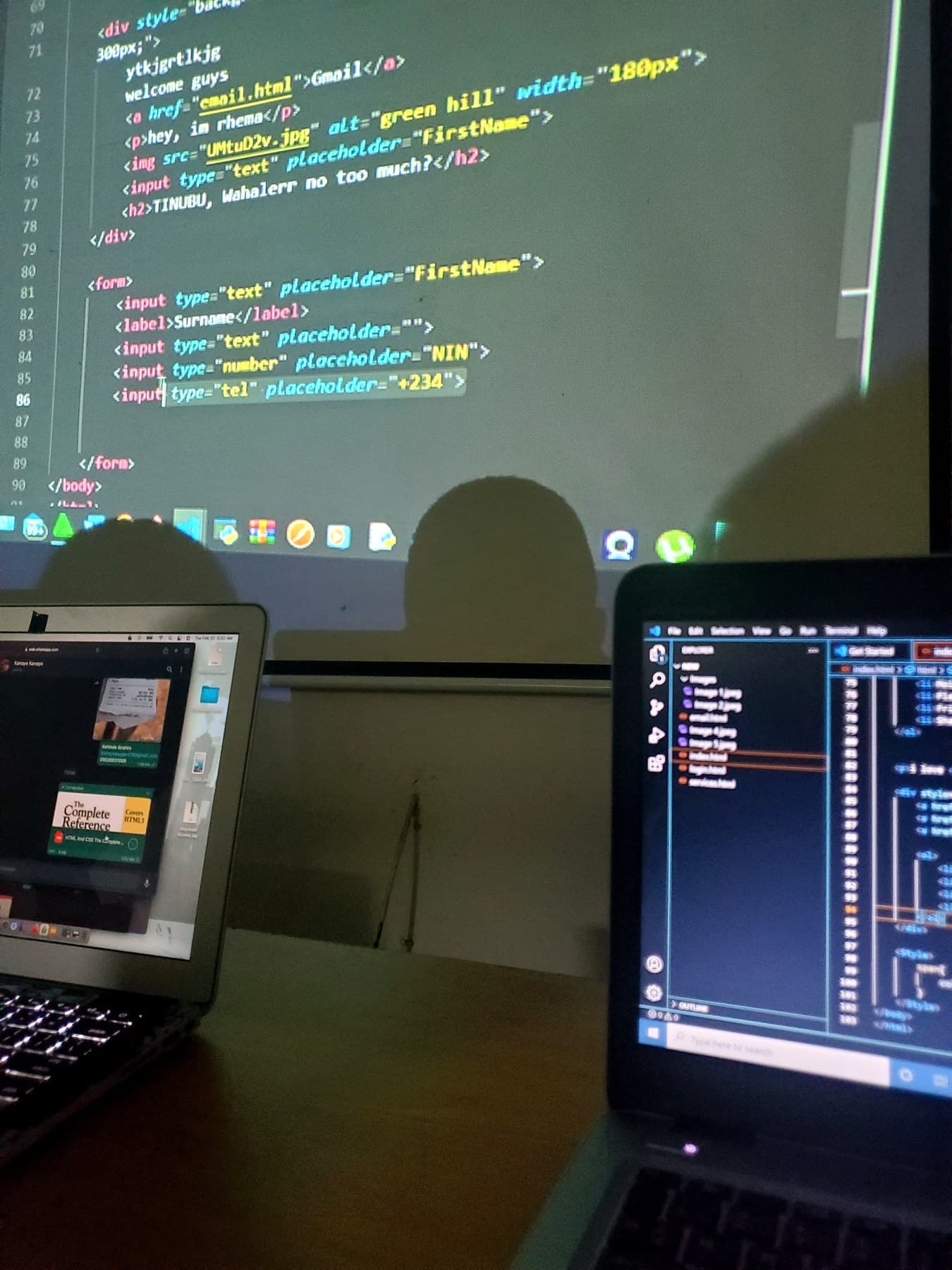 A photograph from the I chose software chapter of Sam Oluwadare's journey